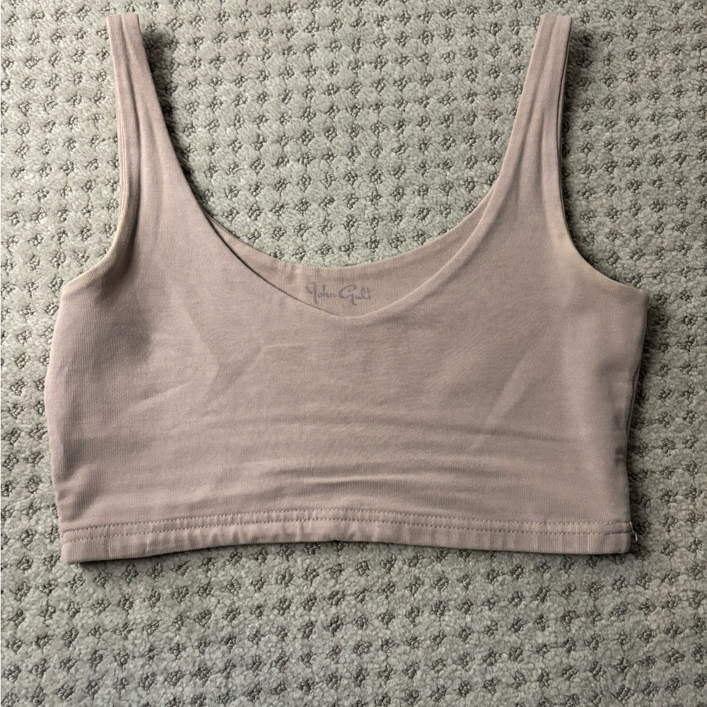 Brandy Melville Tan V-Neck Top
